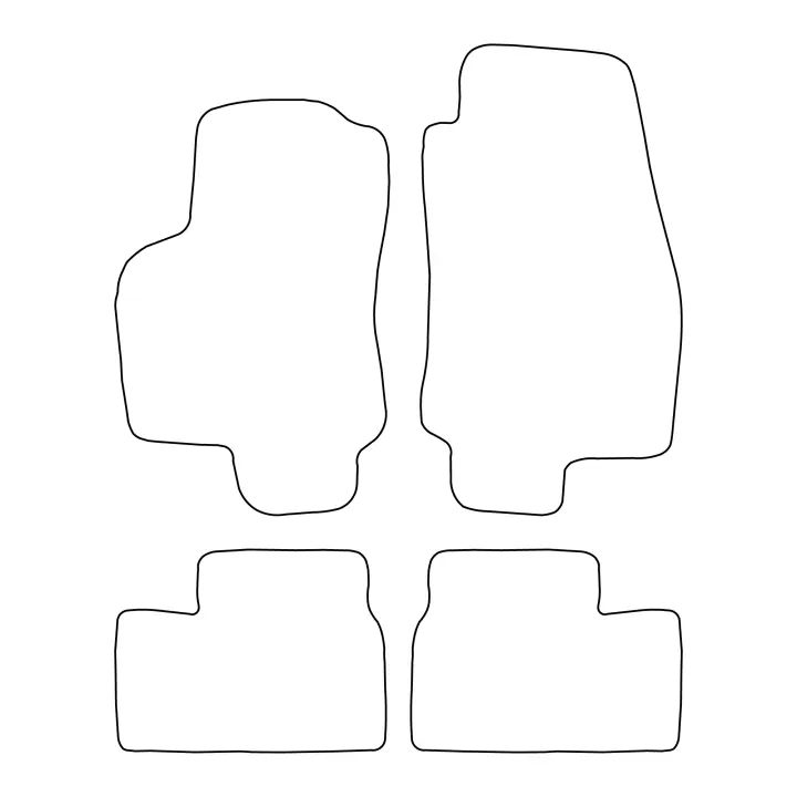 Juego completo de alfombrillas de terciopelo para Opel Astra G 1998-2004 - acabado negro - 1