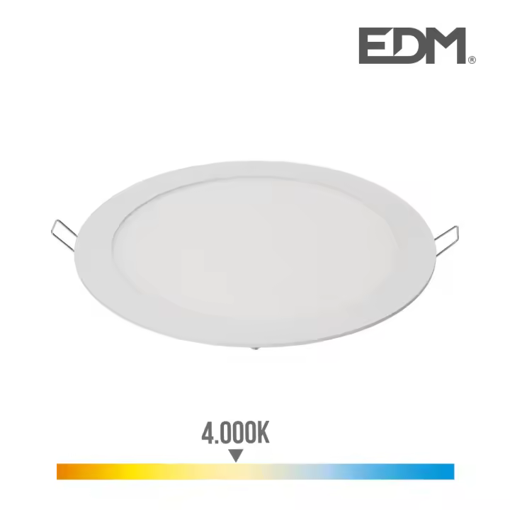 EDM 31572 Downlight Empotrable Led Marco Blanco 20W, 4.000K, 20 cm, 20 W, Multicolor, Normal - 1