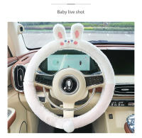 Cubierta De Volante De Coche Universal Para Mujer Dibujos Animados Adorable Invierno Fluffy Aquejada Cubierta Para Volante Para Calor Manos Cubierta De Volante De Coche - details 4