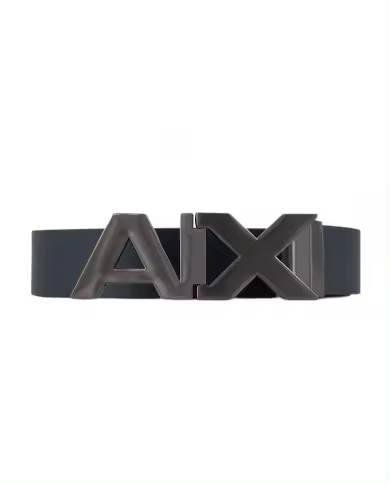 CINTURÓN HOMBRE ARMANI EXCHANGE LOGO REVERSIBLE CUERO MARINO OSCURO - 1