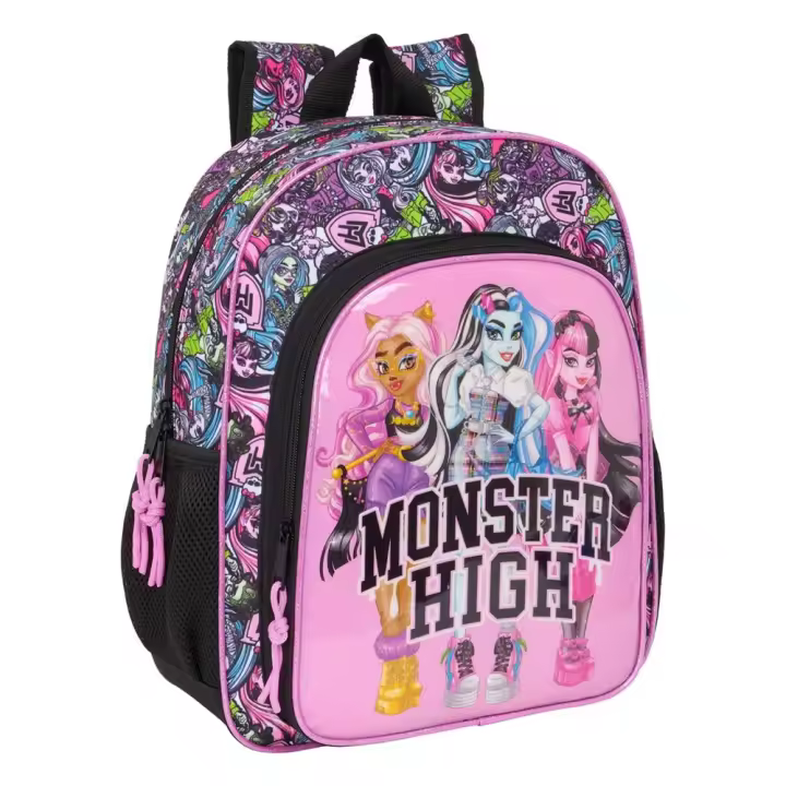 Mochila Junior Adaptable a Carro Monster High "Drama" 32X38X12Cm (Safta 612598640) - 1