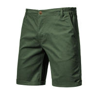 Verano nuevos pantalones cortos casuales de algodón para hombres europeos y americanos rectos ajustados pantalones de cinco cuartos ropa de hombre de color sólido de gran tamaño - details 2