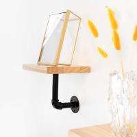 Lote 3X estante flotante de pared-3X colgante estante 20x15x18cm de madera de pino capacidad de carga 15kg - Retro Art Wall Mount - details 2