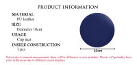 Falso Cuero Taza Redonda Impermeable Y Resistente Al Calor Tapete De Insulación Para Vajilla Decoración De Hogar Estilo Americano - details 0