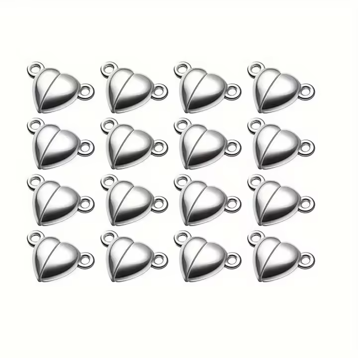 Cerraduras Magnéticas En Forma De Corazón Para Joyería Oro Y Plata Cerraduras Magnéticas Para Fabricación De Pulseras Y Collares Accesorios De Joyería DIY - 1