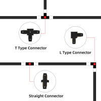 Juego De Rail De Pista De Luz 2 Hilo 0.5M 1M Lámpara LED Para Sala De Estar Conectores Recto/L Forma Caja De Techo Brushed Nickel - details 2