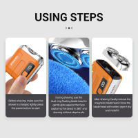 Afeitadora Eléctrica Inteligente Mini Doble Hoja Con Pantalla Digital Recargable Para Hombres Regalo Para Hombres Afeitadora De Barba Y Cara Potente Y Eficiente - details 11