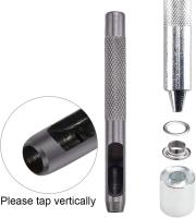 203 piezas Estuche de lápices Ojales de metal Ojal Costura 8mm Ojal de metal Ojal Kit Ojales Herramientas de reparación para bolsa de ropa Zapato de lona de cuero DIY - 4 colores - details 1