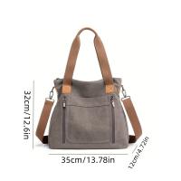 Bolso de hombro de lona para mujer, bandolera multifuncional de gran capacidad, para exteriores, a la moda - details 7