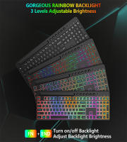 Teclado Inalámbrico Ergonómico Con Ratón Y Soporte Para Teléfono Multicolor Recargable 2.4G Para PC Laptop Windows - details 13