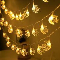 Luces LED EID Mubarak Para Fiesta Musulmana De Navidad Y Ramadan Decoración De Casa Con Luna Estrella Y Farolillo De Torre 1.5/3/6M - details 1