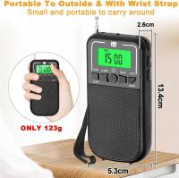 Radio Portátil Am FM SW, Radio de Transistores with LED interior, Radio de Bolsillo de Emergencia para Acampar al Aire Libre - details 0