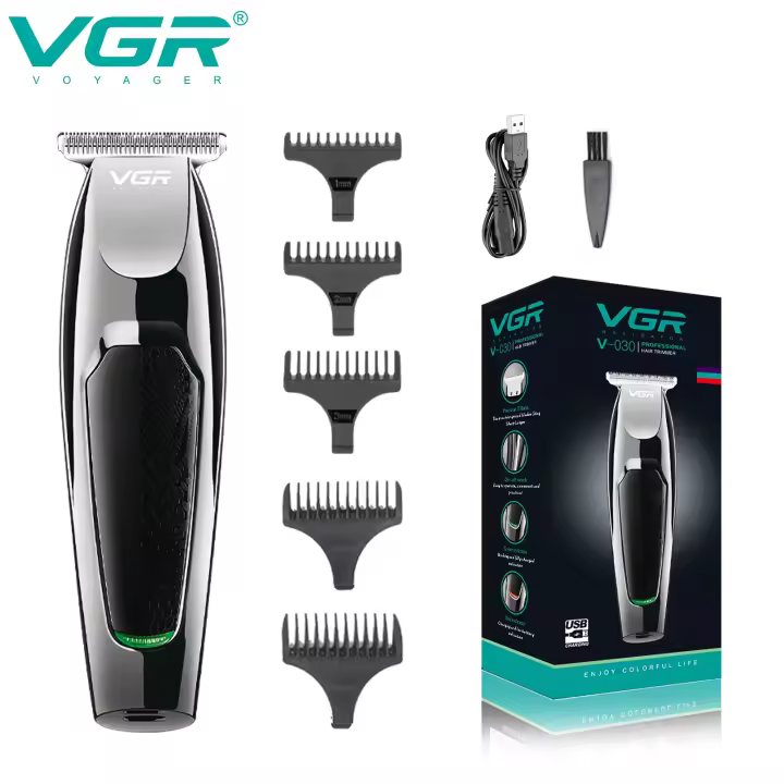 Cortador De Pelo VGR Para Hombres Trimmer Eléctrico Recargable Corte Preciso Mini Edger Cortador De Pelo Con Batería De Larga Duración Para Peluquero - 1