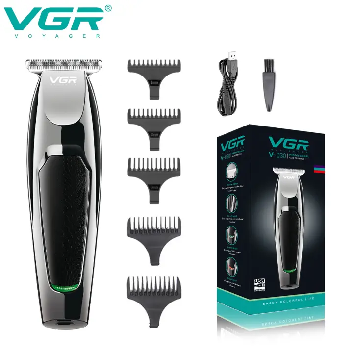 Cortador De Pelo VGR Para Hombres Trimmer Eléctrico Recargable Corte Preciso Mini Edger Cortador De Pelo Con Batería De Larga Duración Para Peluquero - 1