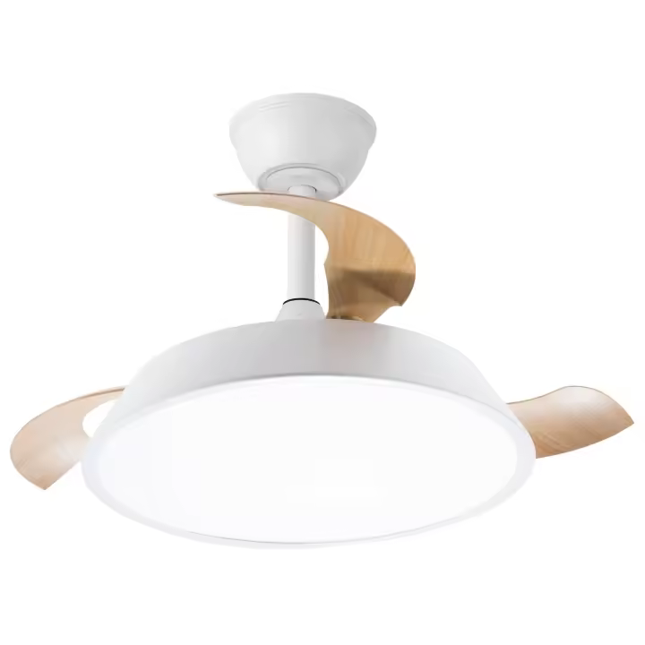 DUPI Ventilador de Techo con Luz LED STYLE | Aspas Retráctiles, Motor DC Silencioso 25W, 6 Velocidades, Modo Verano/Invierno, Mando a Distancia – Blanco Taupe - 1