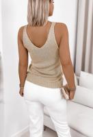 Chaleco De Punto Para Mujer Estilo Primavera/verano V-Neck Casual Versátil Sencillo Moda De Calle Color Sólido Chaleco De Suéter - details 2