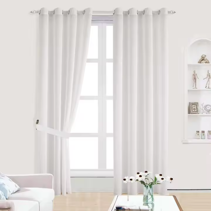 FARFALLAROSSA® | Cortinas Dormitorio 1 Piezas 140x260 CM Blackout Curtains con Ojales Cortinas Grises Opacas Cortinas para Habitacion Salon/Comedor - 1