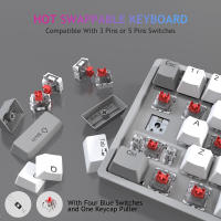 Teclado Mecánico De Juegos Mini AULA F3261 RGB Efecto USB Con Switches Rojos 61 Teclas Cable Separado Desmontable Para Mac Windows - details 3