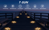 1PC Luz Solar De Piso Rectangular Con 16 LEDs Super Brillantes IP65 Impermeable Para Marcadores De Acceso Y Luz De Escalera Solar Luz De Piso De Pared - details 0