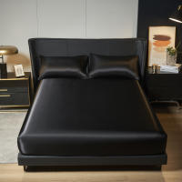Sábana Elástica De Seda UPzo 100% Poliéster Para Cama Reina Sin Almohadero Funda De Matrícula Con Borde Elástico Cubierta De Seda Para Adultos - details 6