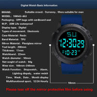 Reloj Deportivo Para Hombre Multifuncional Militar Impermeable Luminoso LED Digital Reloj Para Niños Grande Calendario Estudiante - details 4