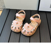 Sandalias De Verano Para Niñas Con Bordado De Flores Y Lazo Calzado Casual De Cuero Suave Para Niños Cierre De Correa Tamaño True Fit - details 9