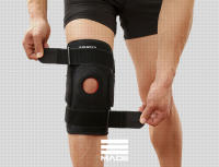 AOLIKES Protector De Rodilla Para Ciclismo Y Senderismo Con Placa De Aluminio Removible 4 Correas Para Montañismo Restauración De Articulaciones Del Rodillo - details 0