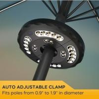 Lámpara de sombrilla, 28 luces LED, 3 modos, iluminación recargable, lámpara de sombrilla y sombrilla grande para camping, patio, - details 2
