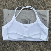 Sujetador De Fitness Para Mujer En Color Sólido Con Espalda Cruzada Y Holes Con Almohadillas De Pecho Top Deportivo De Gimnasio Push Con Cuatro Strapas - details 8
