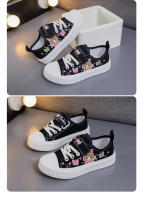 Zapatos De Lona Para Niños Y Niñas Cuatro Estaciones Blancos Suaves Antideslizantes Casuales Tallas 3-15 Años Cierre Con Hebilla - details 10