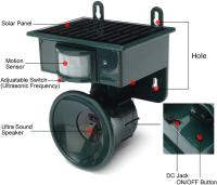 Repelente de gato ultrasónico, repelente de animales y pájaros Alarma audible y visual, carga solar o de batería, repelente impermeable, para jardín y campos, etc - details 3