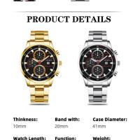 Reloj De Pulsera De Cuarzo Para Hombre DEYROS Calendario Moda Negocios Casual Regalo De Black Friday Para Padre Correa De Acero Inoxidable Dial Luminoso Resistente Al Agua - details 2
