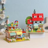 Puzzles De Papel 3D Exquisitos Para Niños Juguetes Hechos a Mano DIY Heladería Hotel Francés Supermercado Juguete Educativo Para Edad Infantil - details 7