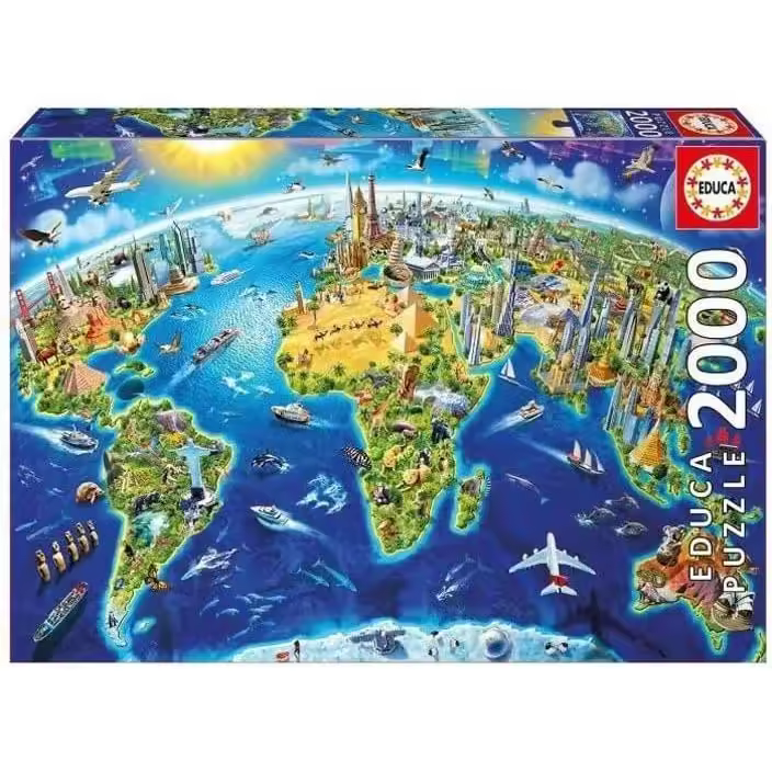 Educa Borras ++ Puzzle 2000 piezas Símbolos del mundo - 17129 - 1