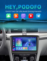 Podofo Radio de coche Android 2 Din para Skoda Superb 2009 2010 2011 2012 2013 Carplay 8+128GB AI Voice WIFI+4G DSP GPS Navegación Multimedia Reproductor de Video - details 0
