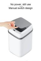 Bandeja Inteligente De 15L Con Sensor Automático Cubierta Impermeable Reciclaje Para Cocina Baño Hogar Contenedor De Basura Ecológico Rectangular - details 15