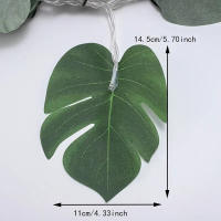 Luces De Hoja De Monstera LED 1.5/3/6M Iluminación Decorativa Para Jardín Y Pared Pilas Incluidas Estilo Tropical Rattan - details 5
