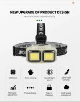 Linterna Frontal LED Potente Recargable USB Impermeable Para Camping Pesca Mineria Con Lente De 180° Y Modos De Iluminación Variable - details 2