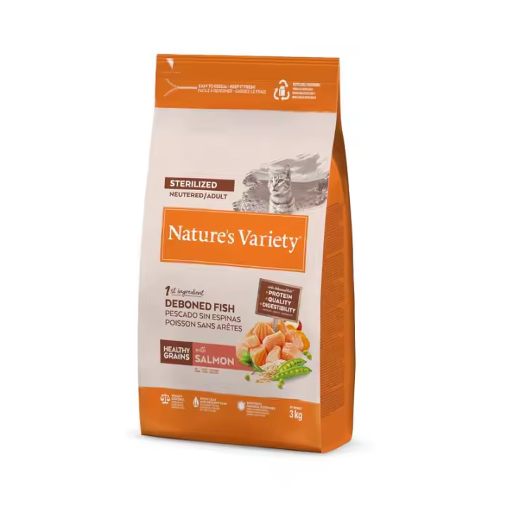 Natures Variety NATURE'S VARIETY ADULT STERILISED ORIGINAL SALMÓN PIENSO PARA GATOS | Sin Cereales - 1