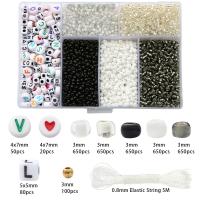 Alrededor De 3500 Piezas De Cuentas De Arroz De Vidrio Cuentas De Letras Cuentas De Cadena Para DIY Accesorios De Collar Y Pulsera Hechos a Mano Material De Plástico - details 9