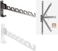 Percha plegable, para Ropa Gancho, percha de aleación de Aluminio, Gancho de pare, ulizado para Colgar ropa en Balcones, Baños, pasilos (Blanco) - details 7