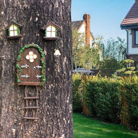 Set De Decoración De Puerta De Cuento De Fadas Miniatura Adorno Decorativo Para Jardín Externo Palillo De Estatua Para Decoración De Patio - details 5