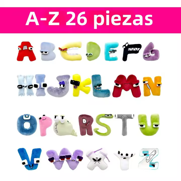 26pcs Alfabeto En Peluche Inglés Muñeco De Peluche Animal Letra Educativo Juguete Para Niños Regalo De Navidad - 1