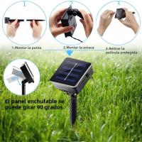 Luces De Fairy LED Solar Para Exterior Decoración De Jardín Impermeable Con Hilo De Cobre 8 Modos Para Calle Patio Navidad - details 5