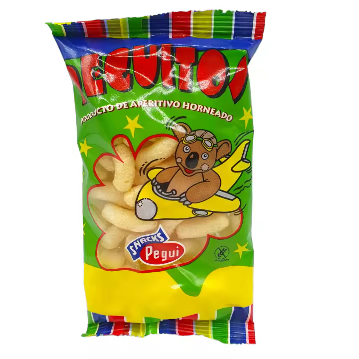 Peguitos - Gusanitos - Aperitivo de Maíz Horneado - 100 Bolsas de 7 gr. - Gusanitos Peguitos - Sin Gluten… - 1