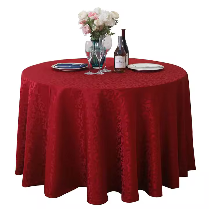 Tablecloth Tear Resistant No Fading Polyester Washable Round Tablecloth for Kitchen - 1