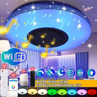 Lámpara de techo LED regulable RGB, luz Musical que cambia de Color con altavoz Bluetooth Dia.30cm, Control remoto + WIFI - details 1