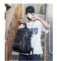 Mochila De Cuero PU with Carga USB para hombreMorral grande para Orden portátilmochila Escolar para adolescentes y niñosalta calidad - details 0