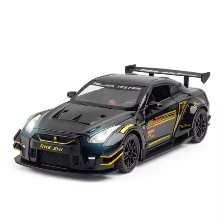 Nissan GTR R35 Diecast 1:24 Coche De Juguete Metálico Simulación Alta Con Retroceso Para Colección Edad Recomendada 14+ A294 - 1