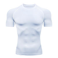 Camiseta De Compresión Para Hombre Fitness Running Deporte Acuático Secado Rápido Camiseta Deportiva Casual Manga Corta Primavera Verano - details 18